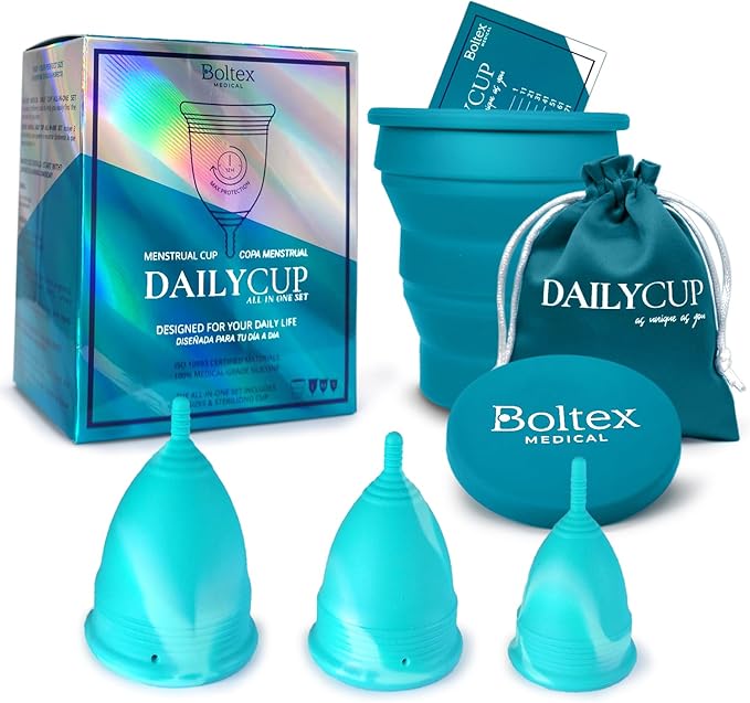 Reseña – Copa Menstrual Daily Cup – Set Completo con 3 Tallas, Esterilizador y Bolsa de Guardado